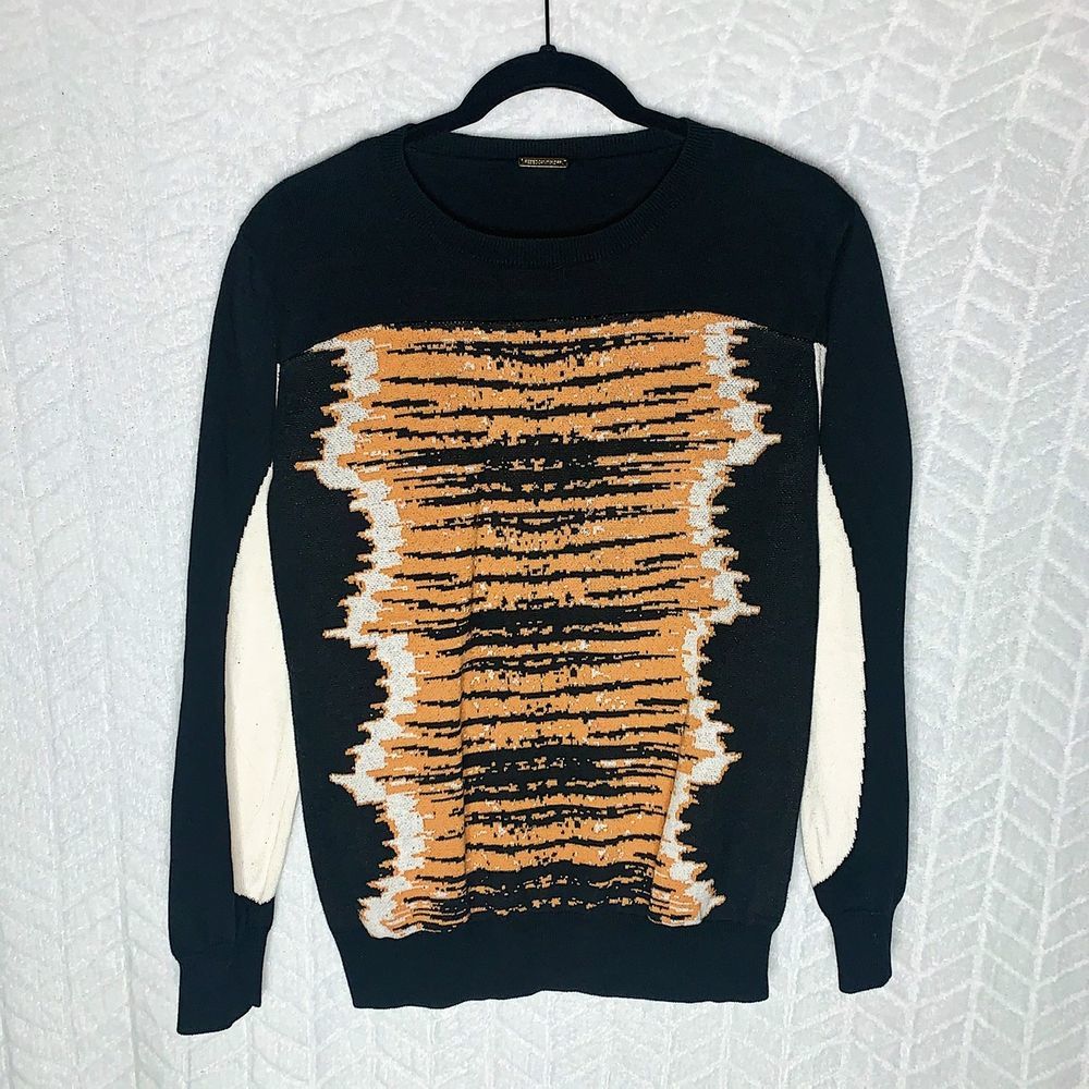 Rebecca Minkoff Abstract Print Knit Sweater - S